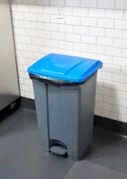 Контейнер для мусора Cambro WBFC87LBASE, на колесах, с педалью, без крышки, 87 л