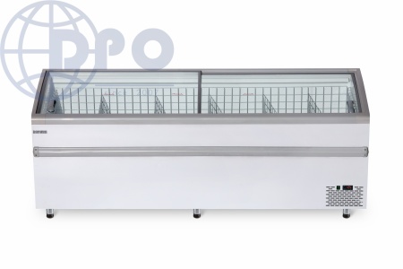 БОНЕТА-ЛАРЬ С ГНУТЫМ СТЕКЛОМ СНЕЖ BONVINI BFG 2100 СЕРАЯ ОТДЕЛКА